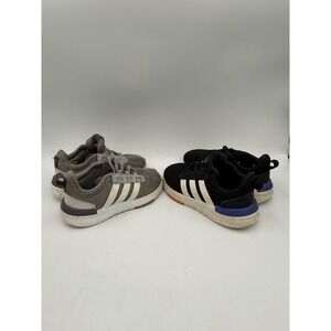 Lot Of 2 Adidas Toddler Racer TR21 Athletic‎ Shoes Black/White Grey/White Sz 7